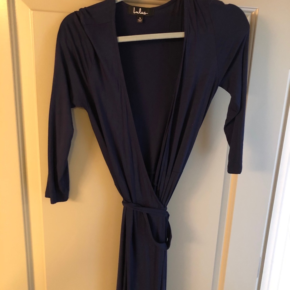 Lulus long sleeve navy dress